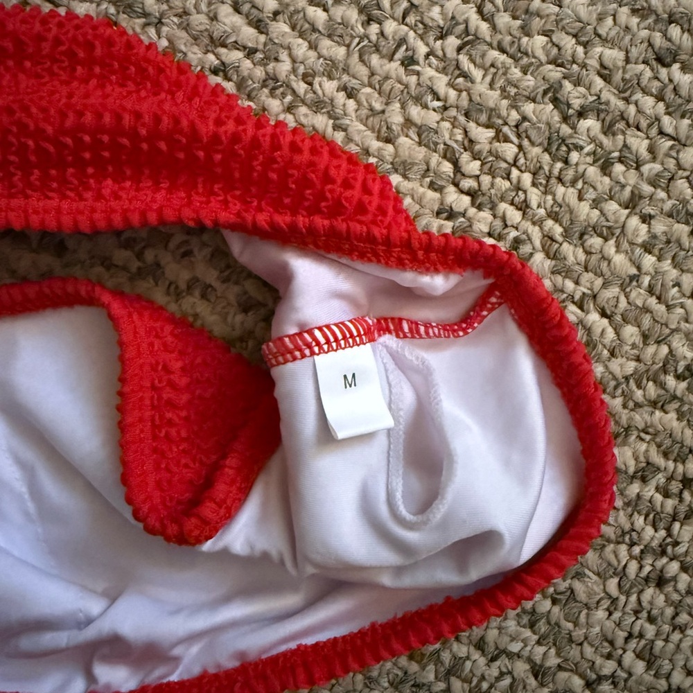 Red Strapless Bikini Set - Picture 2 of 2